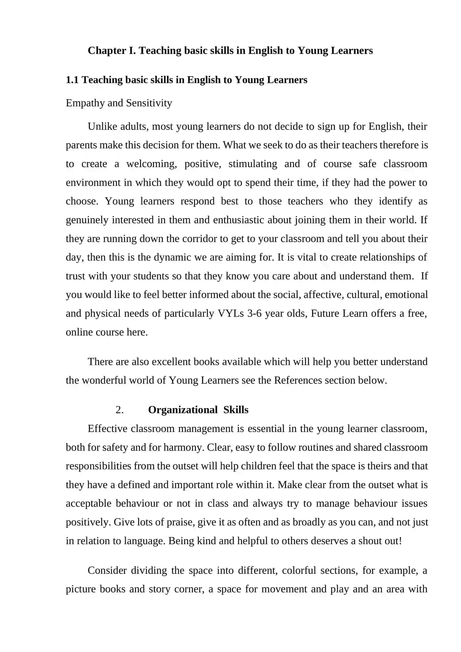 Teaching basic speaking skills in English to Young Learners 3