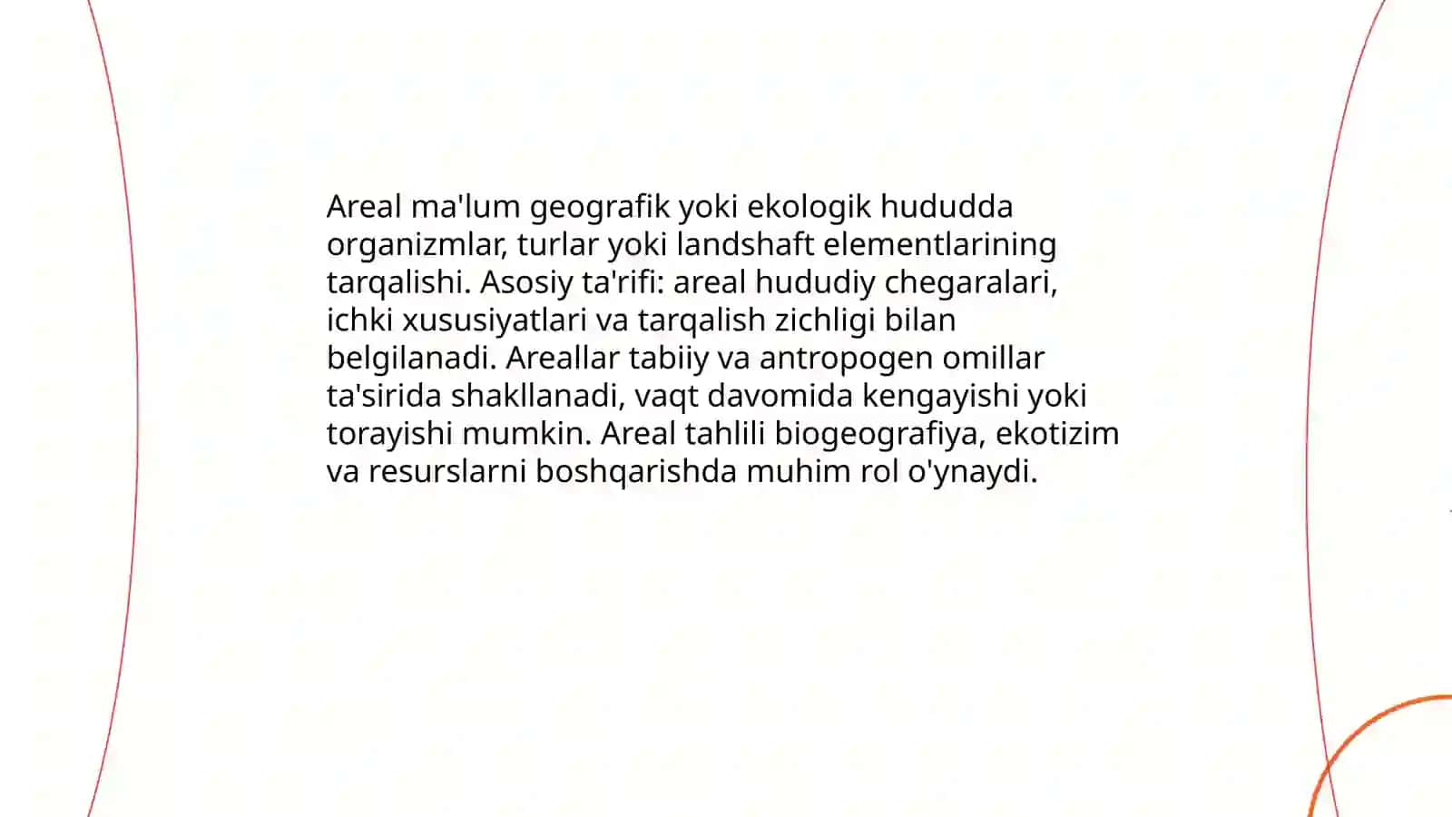 Areallar haqida tushuncha 3