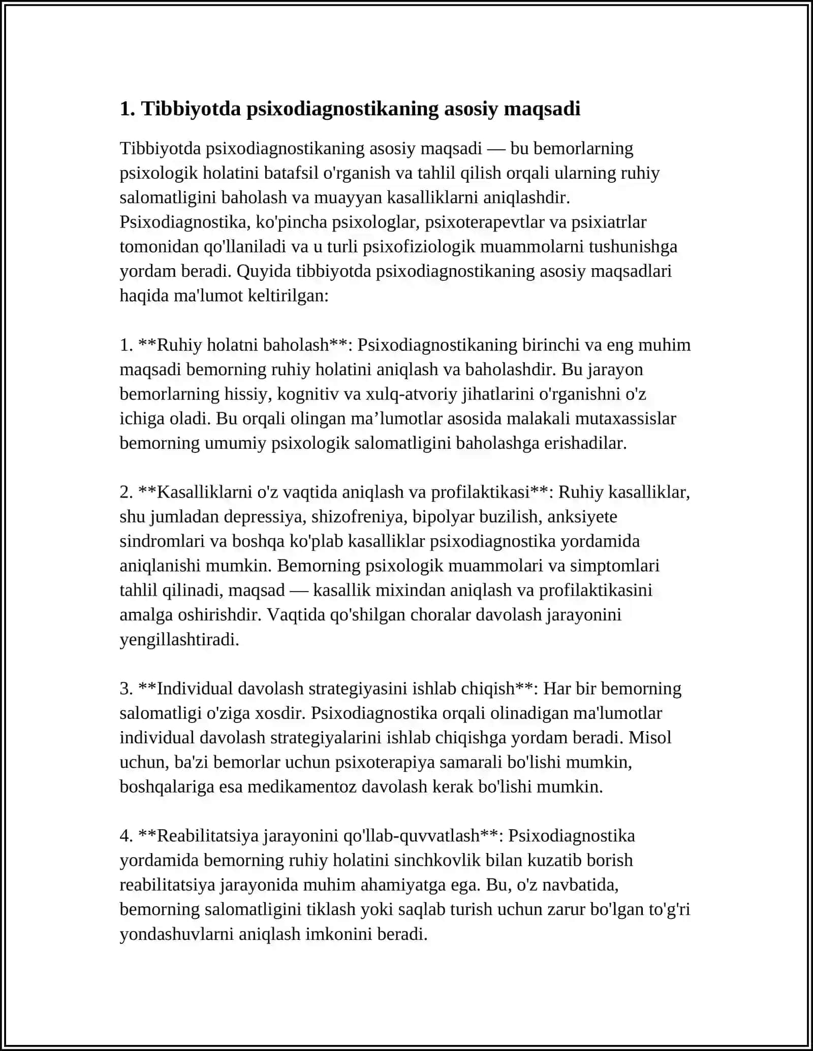 TIBBIYOTDA TIBBIY PSIXODIAGNOSTIKANING ZARURATI 3