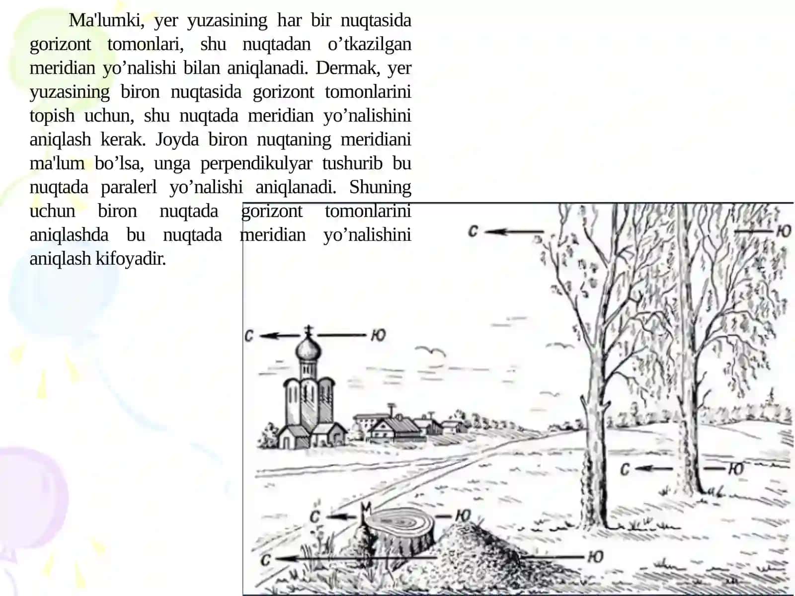 Oriyentirlash burchaklari 3