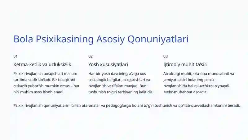 Bola Psixikasining Rivojlanish Qonuniyatlari 3