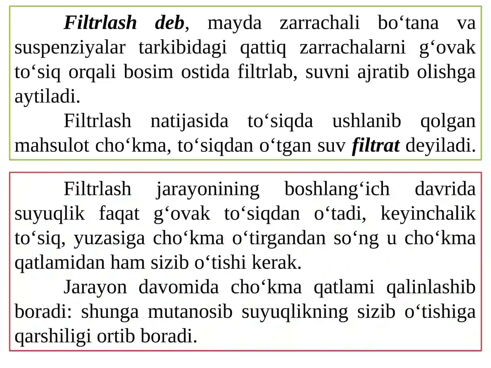 MA’RUZA. FILTRLASH VA QURITISH JARAYONLARI 3