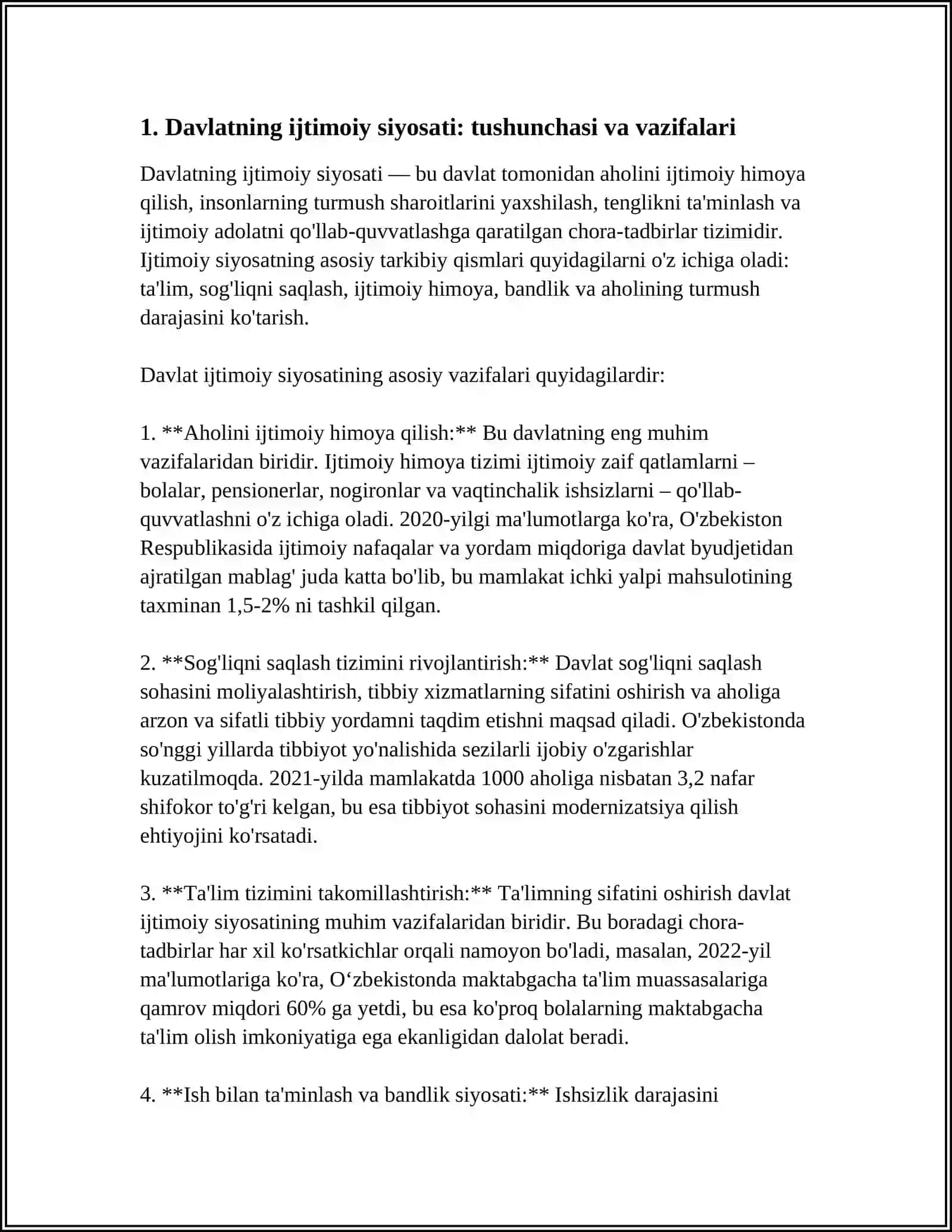 DAVLATNING IJTIMOIY SIYOSATI 3
