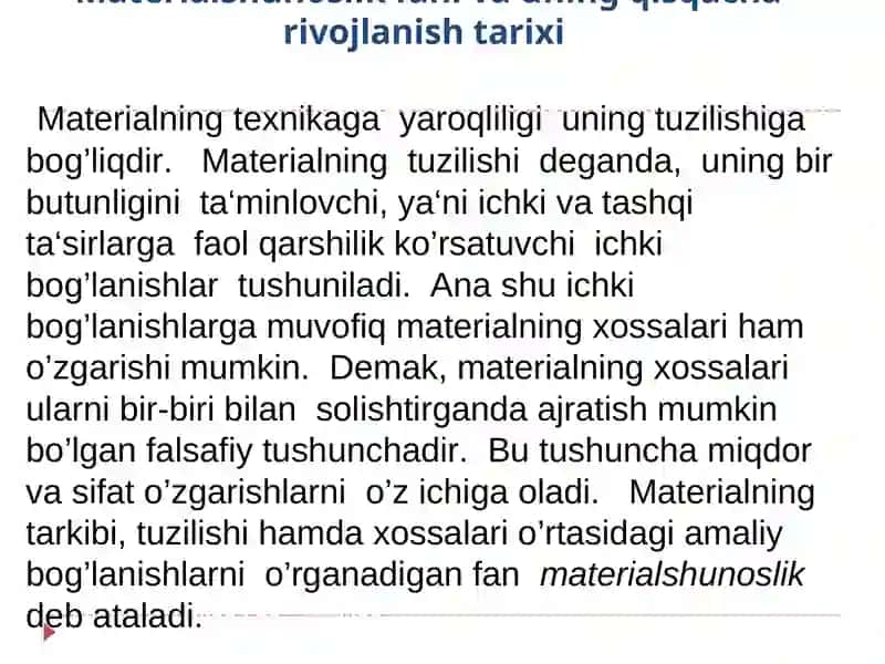 Materialshunoslik fani 3
