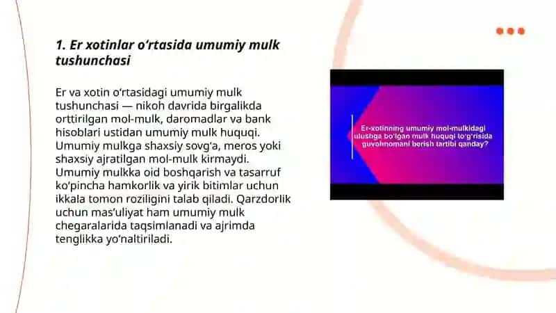Er xotinlar oʻrtasidagi mulk huquqi 3