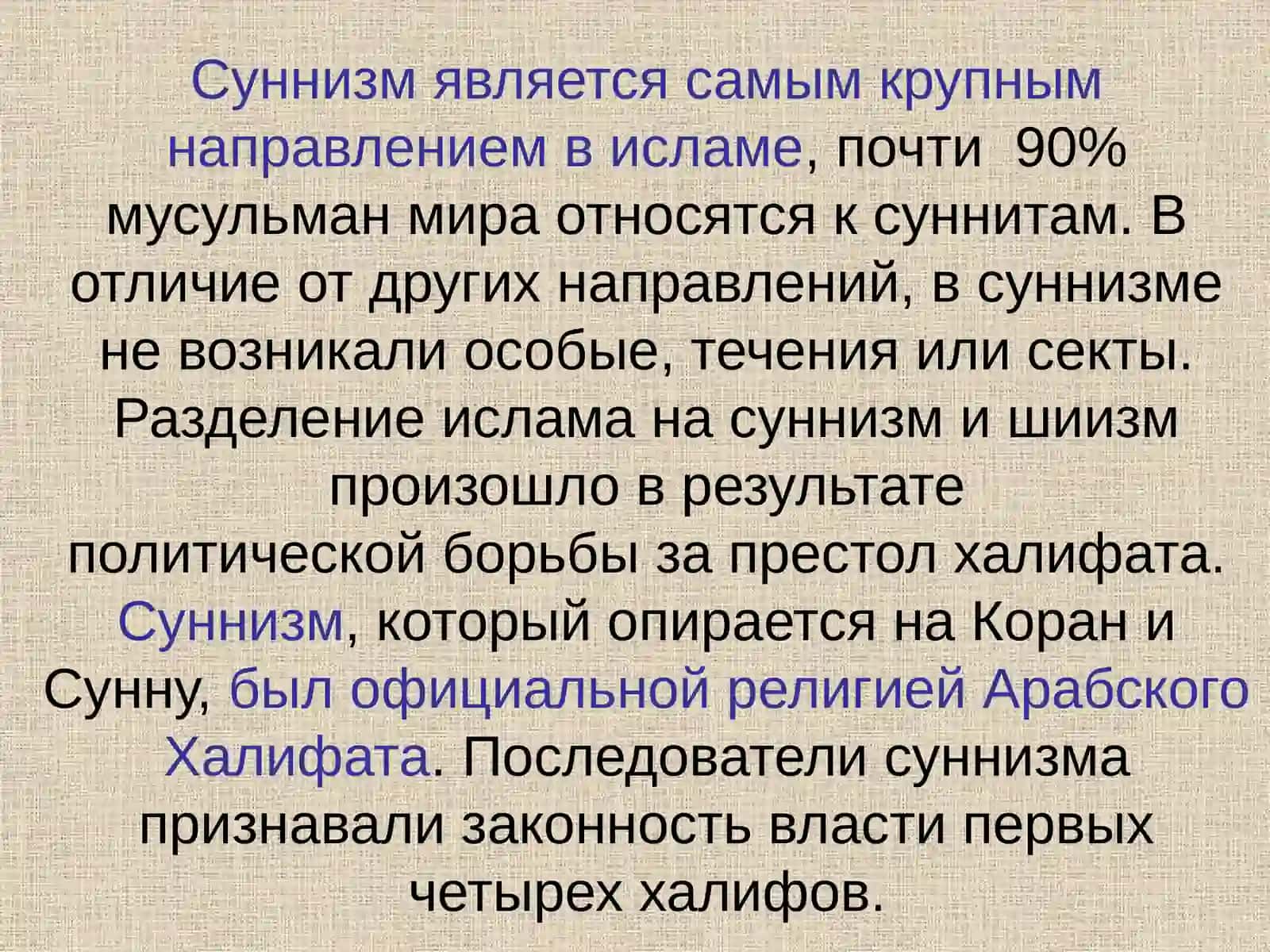 Три направления в исламе 3