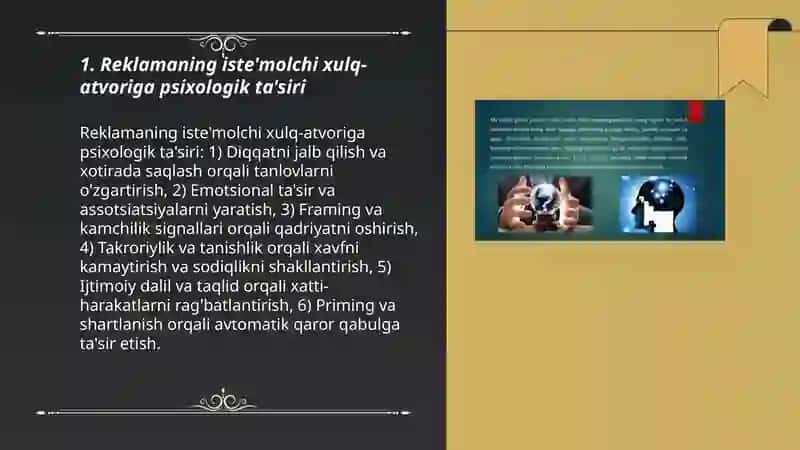 Reklamaning psixologik ta'siri 3