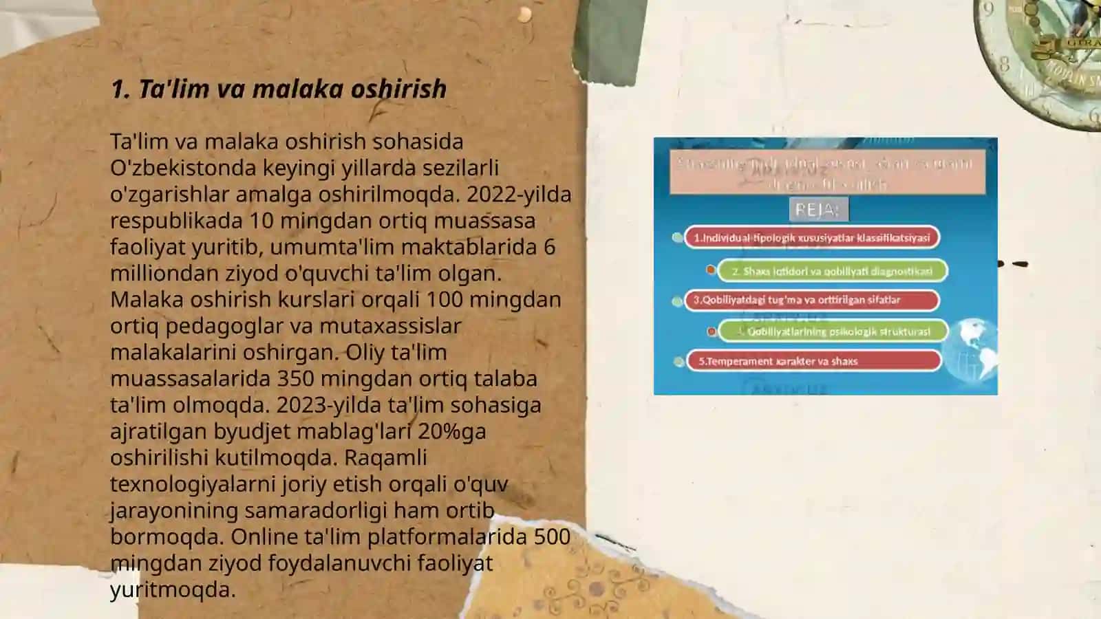 Shaxsning malaka va odatlari 3