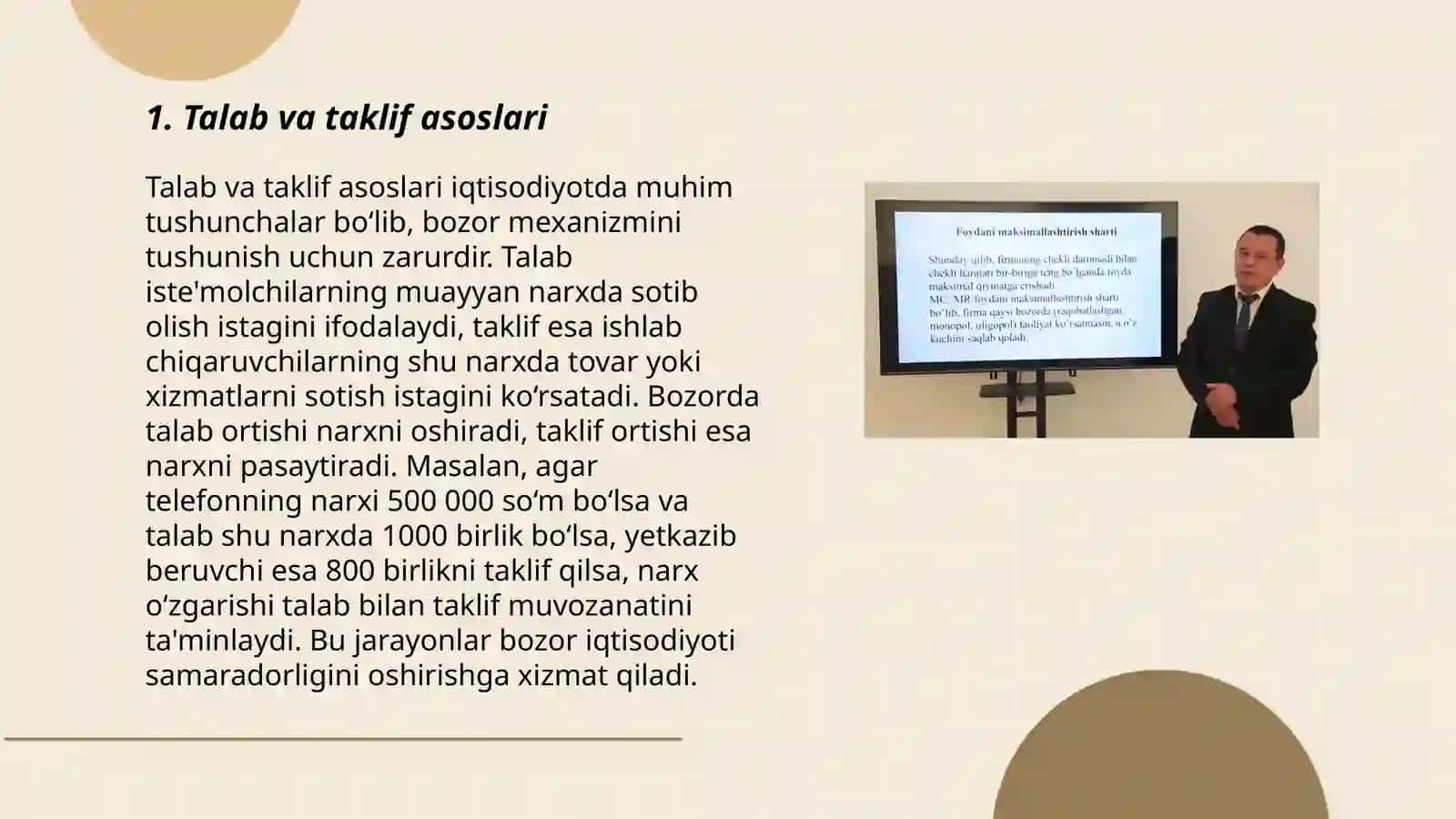 Talab va taklif asoslari 3
