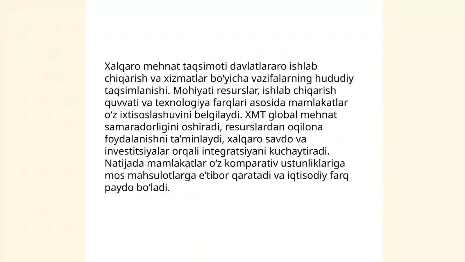 Xalqaro mehnat taqsimoti 3