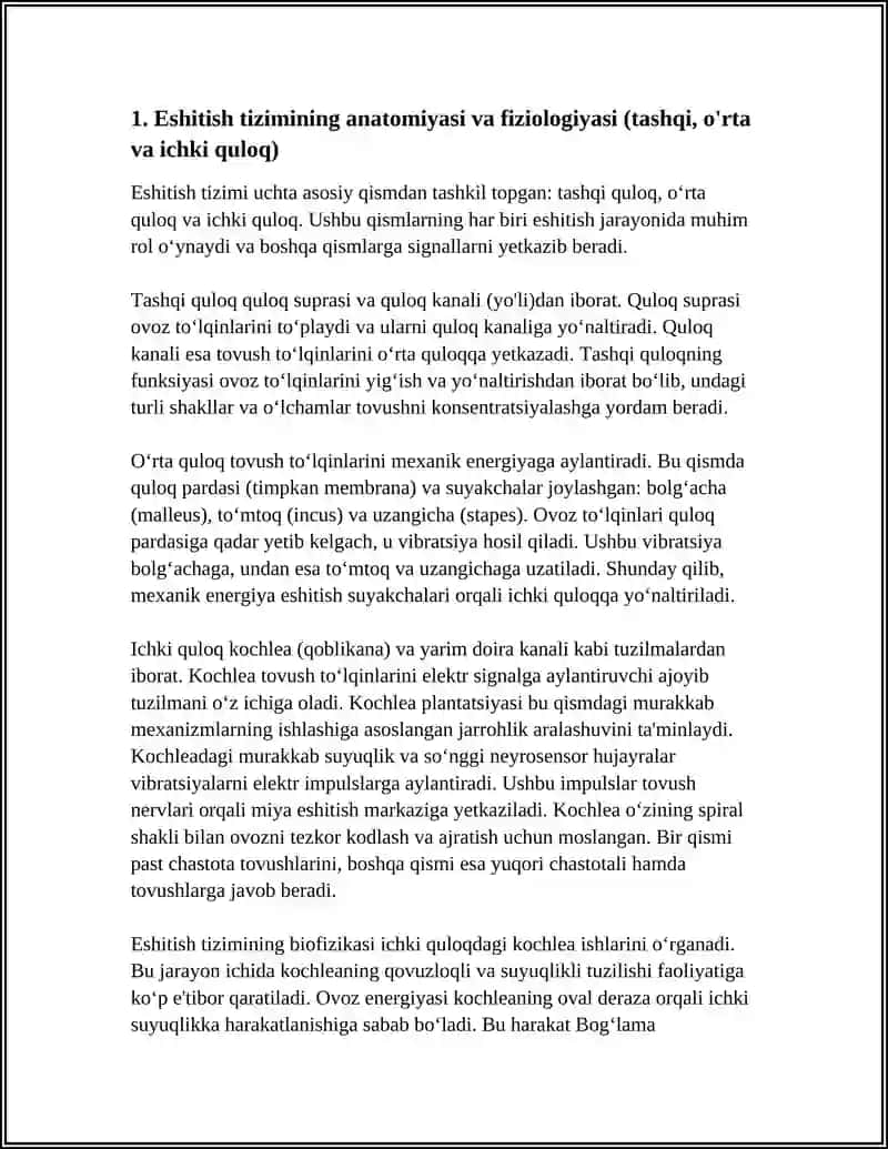 ESHITISH BIOFIZIKASI ELEMENTLARI.KOXLEAR IMPLANTATSIYA ASOSLARI 3