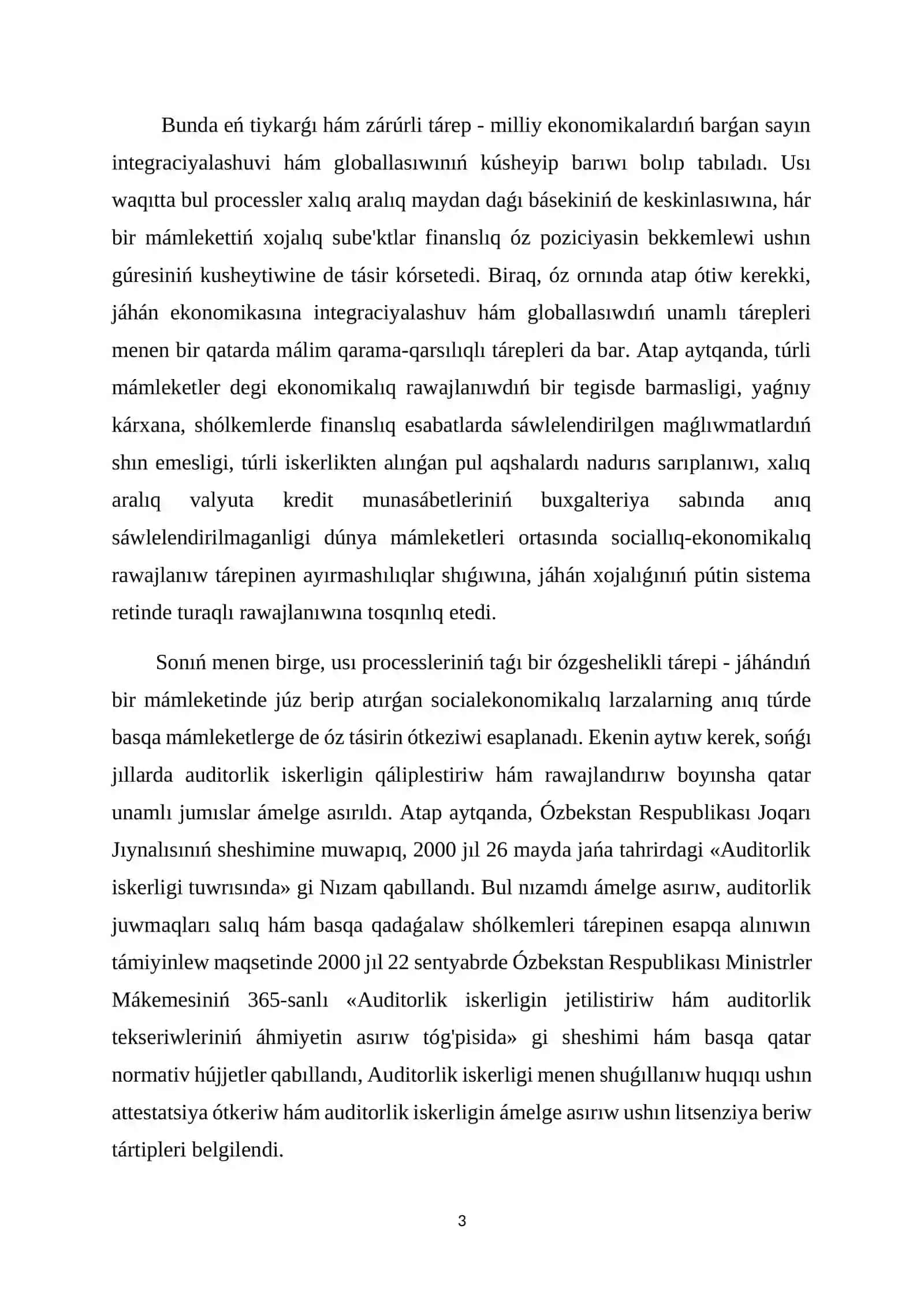 Audittiń payda bolıwı hám rawajlanıwı 3