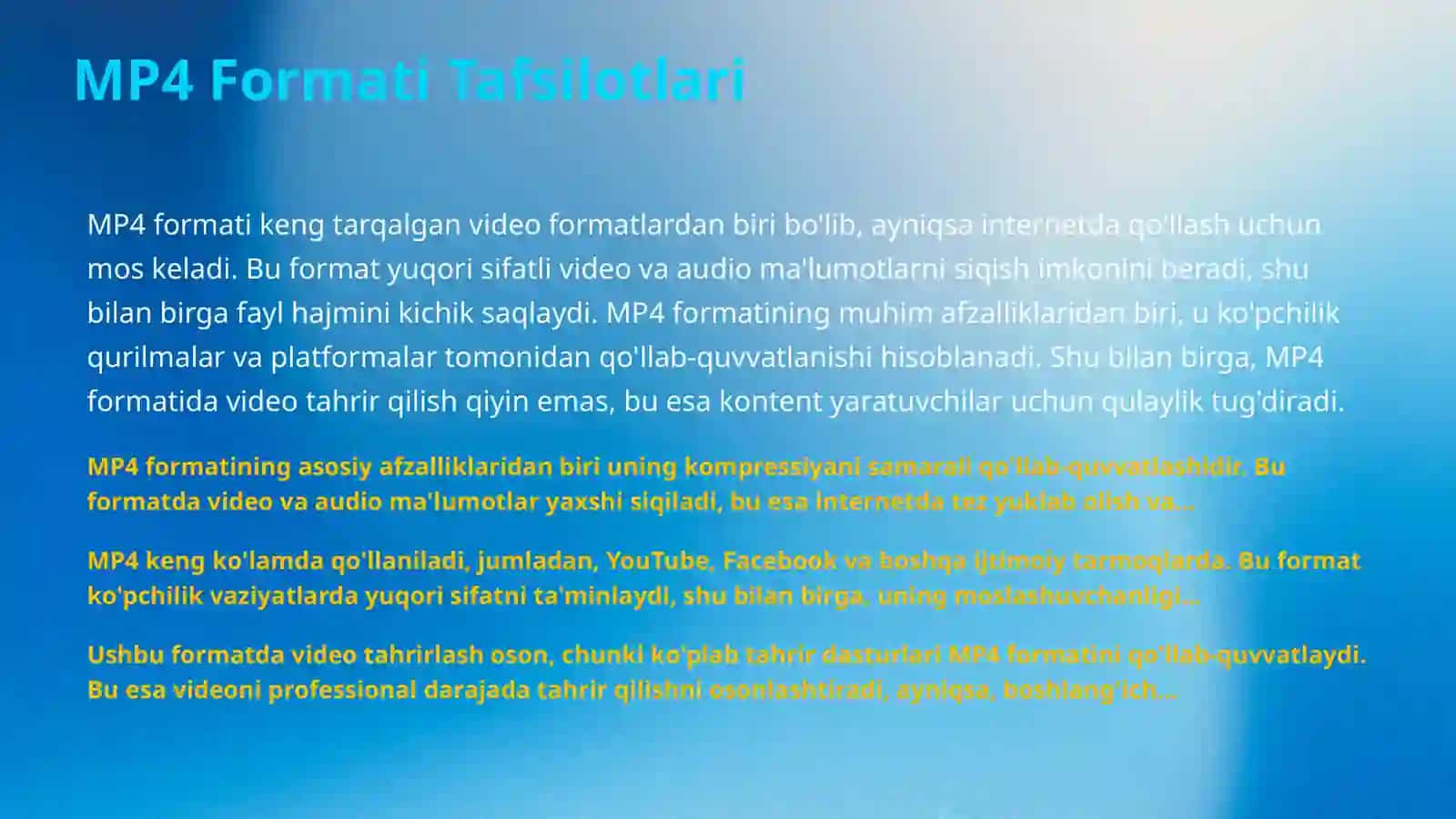 Video Fayl Formatlariga Kirish 3