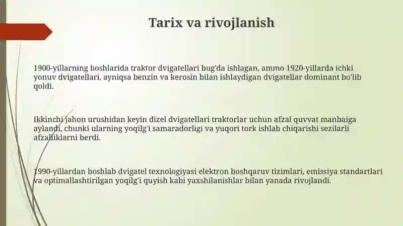 Xorij firma traktorlarining dvigatellari 3