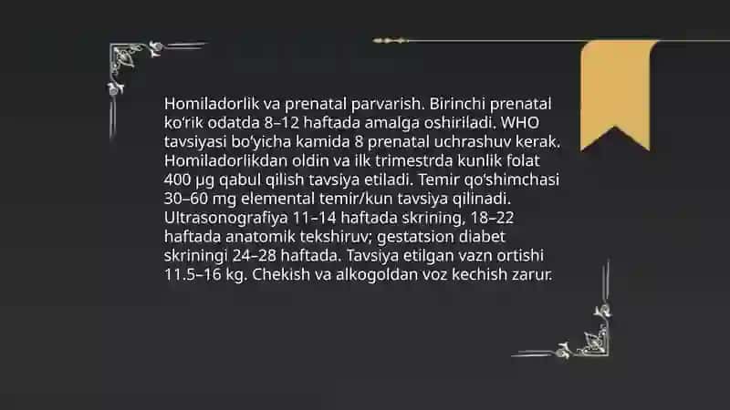 Homiladorlik va prenatal parvarish 3