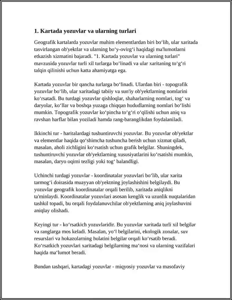 GEOGRAFIK KARTALARDA YOZUVLAR 3