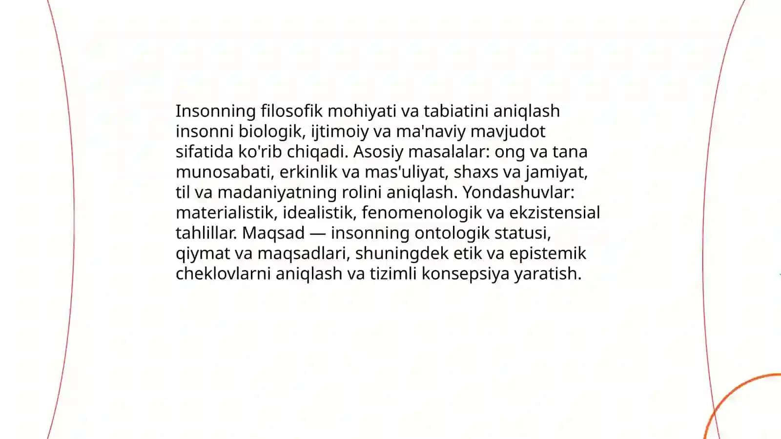 Insonning filosofik mohiyati va tabiatini aniqlash 3