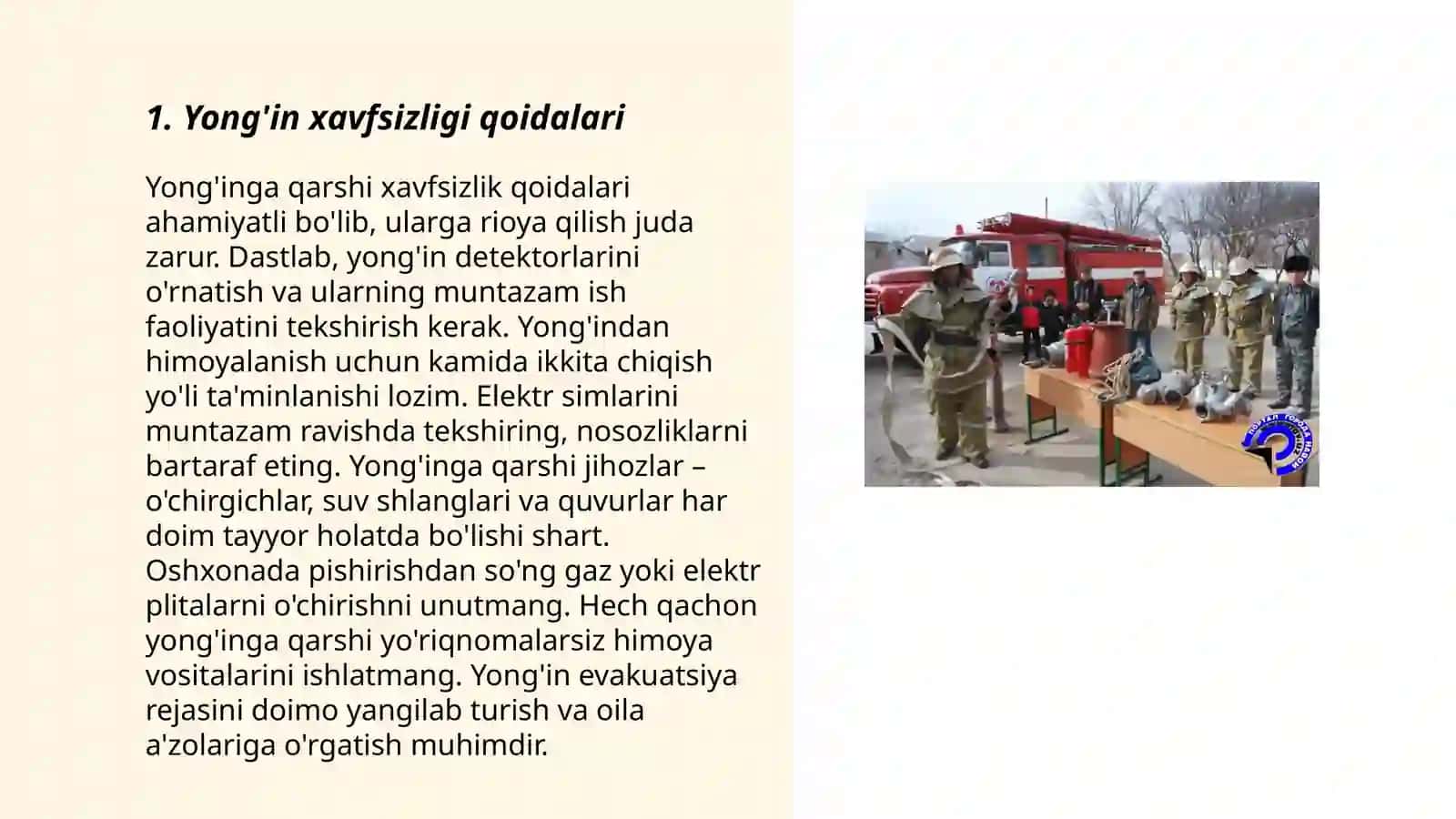 Yongʻin xavfsizligi asoslari 3