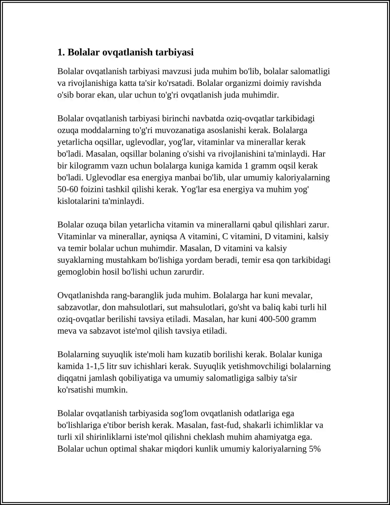Bolalar ovqatlanish tarbiyasi 3