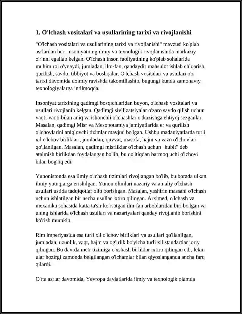 O'lchash Vositalari Va Usullari Tarixi 3