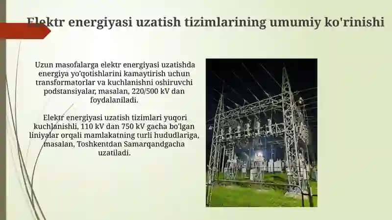 Elektr energiyasini uzatish tizimlari 3