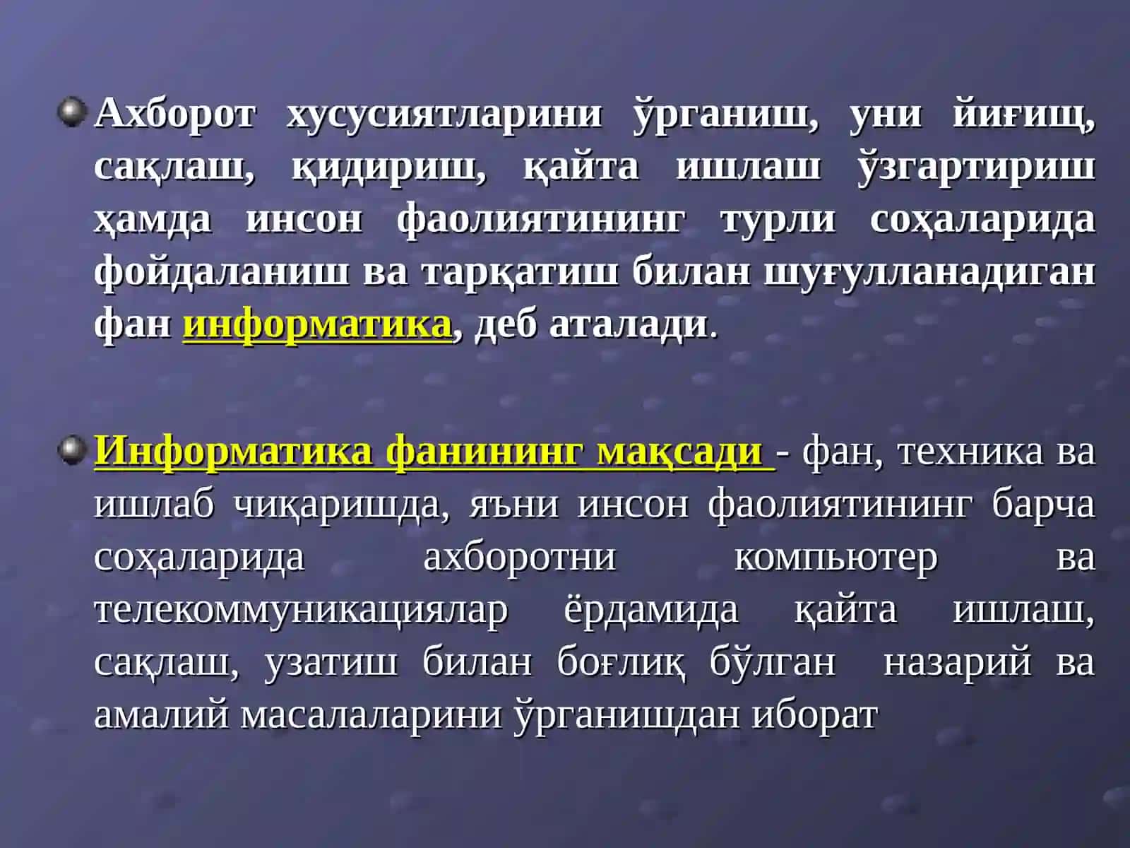 Ахборот технологиялари асослари 3