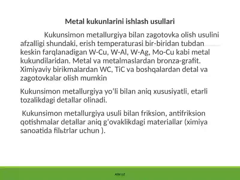 Kukun mеtаllurgiyasi 3