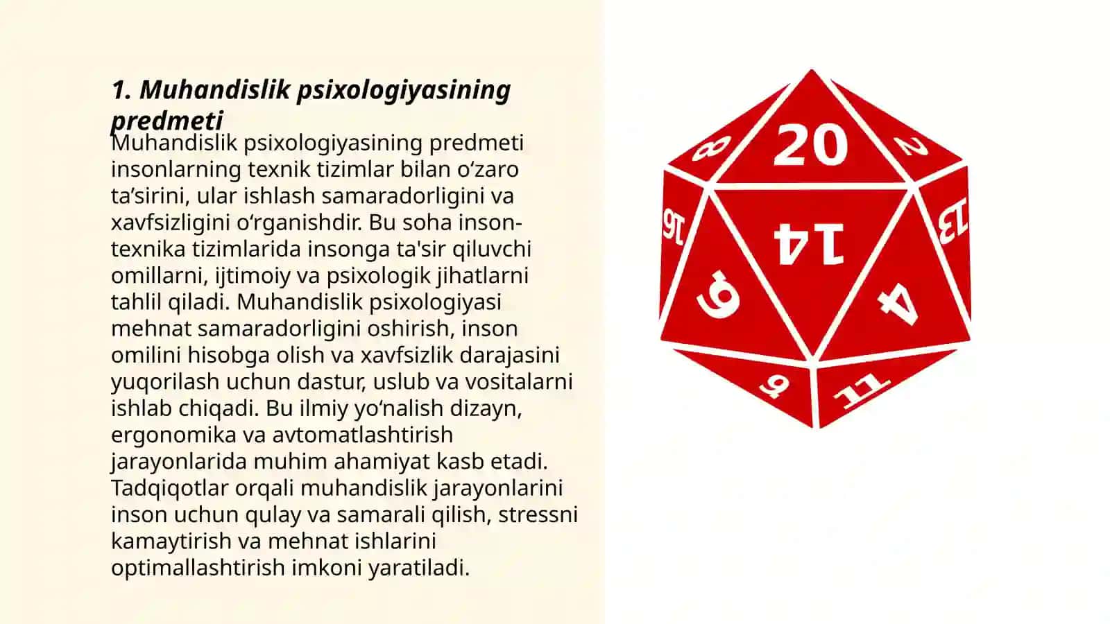 Muhandislik pisixalogiyasining predmeti, obyekti va vazifalari 3