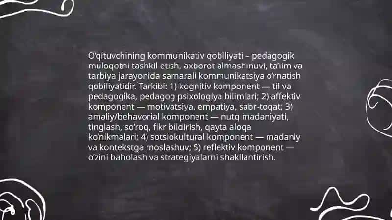 O’qituvchining kommunikativ qobiliyati 3
