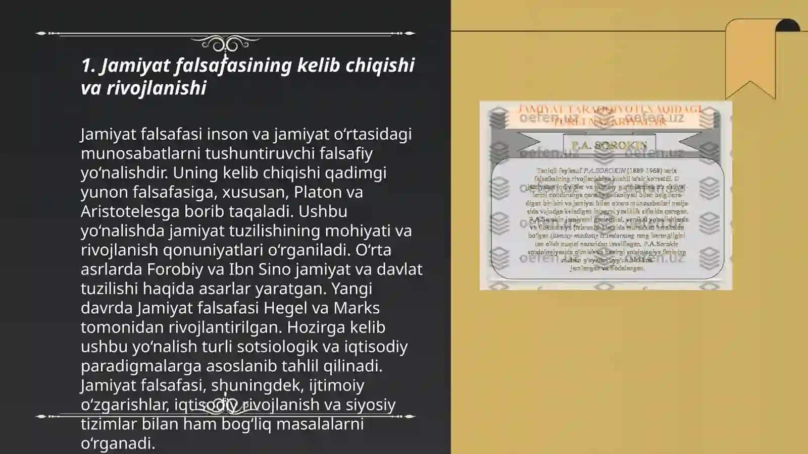 Jamiyat falsafasi 3