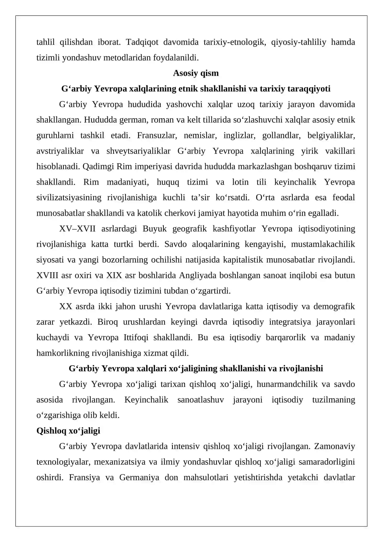 G‘arbiy Yevropa xalqlari xoʻjaligi va madaniyati 3