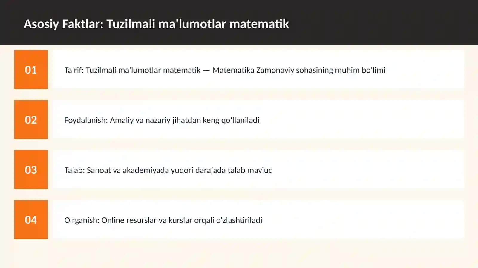 Tuzilmali ma'lumotlar matematik 3