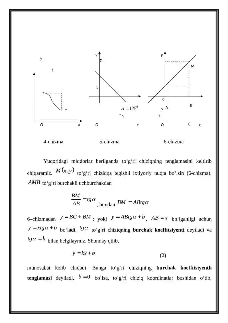 TEKISLIKDA TO’G’RI CHIZIQNING TURLI TENGLAMALARI 3