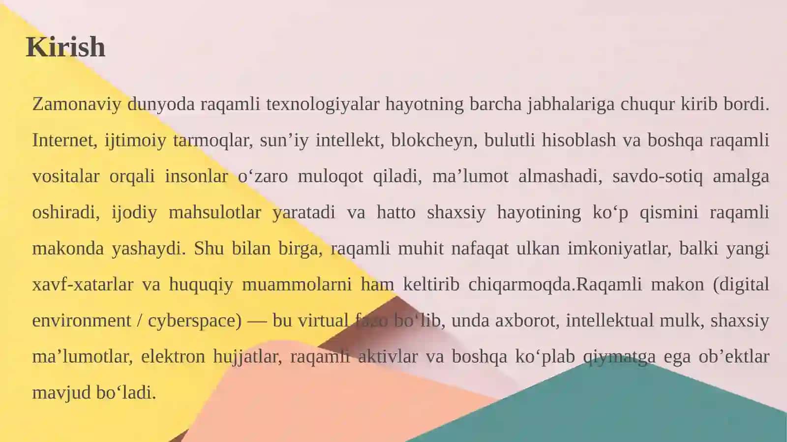 Raqamli ma'kon va huquqiy himoya ob'ektlari 3
