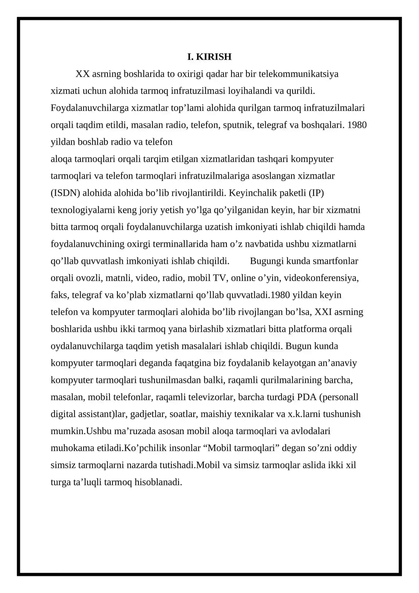 Mobil tarmoqlar 4G (WiMAX va LTE) 3