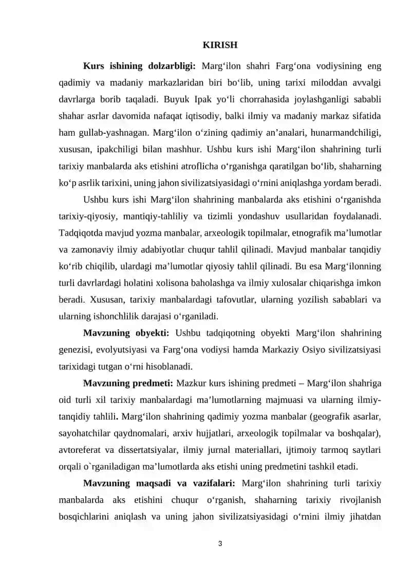 MARGʻILON SHAHRI MANBALARDA AKS ETISHI 3