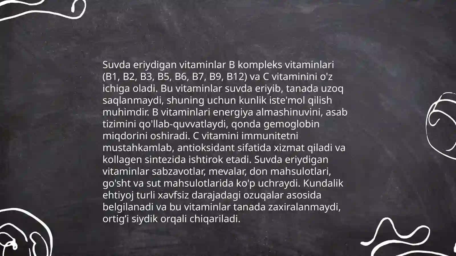 Suvda eriydigan vitaminsimon moddalar 3
