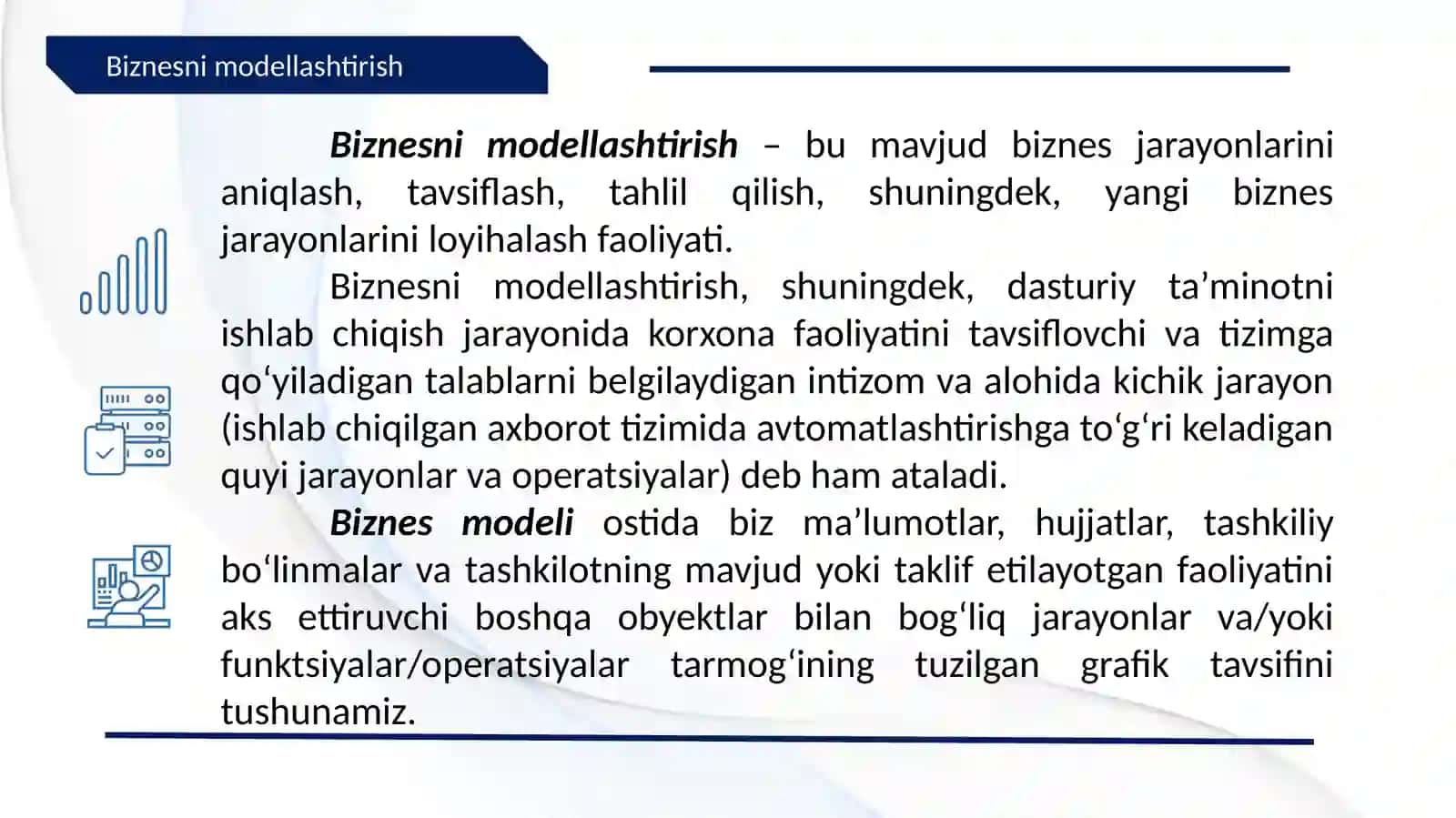Biznes jarayoni tushunchasi 3