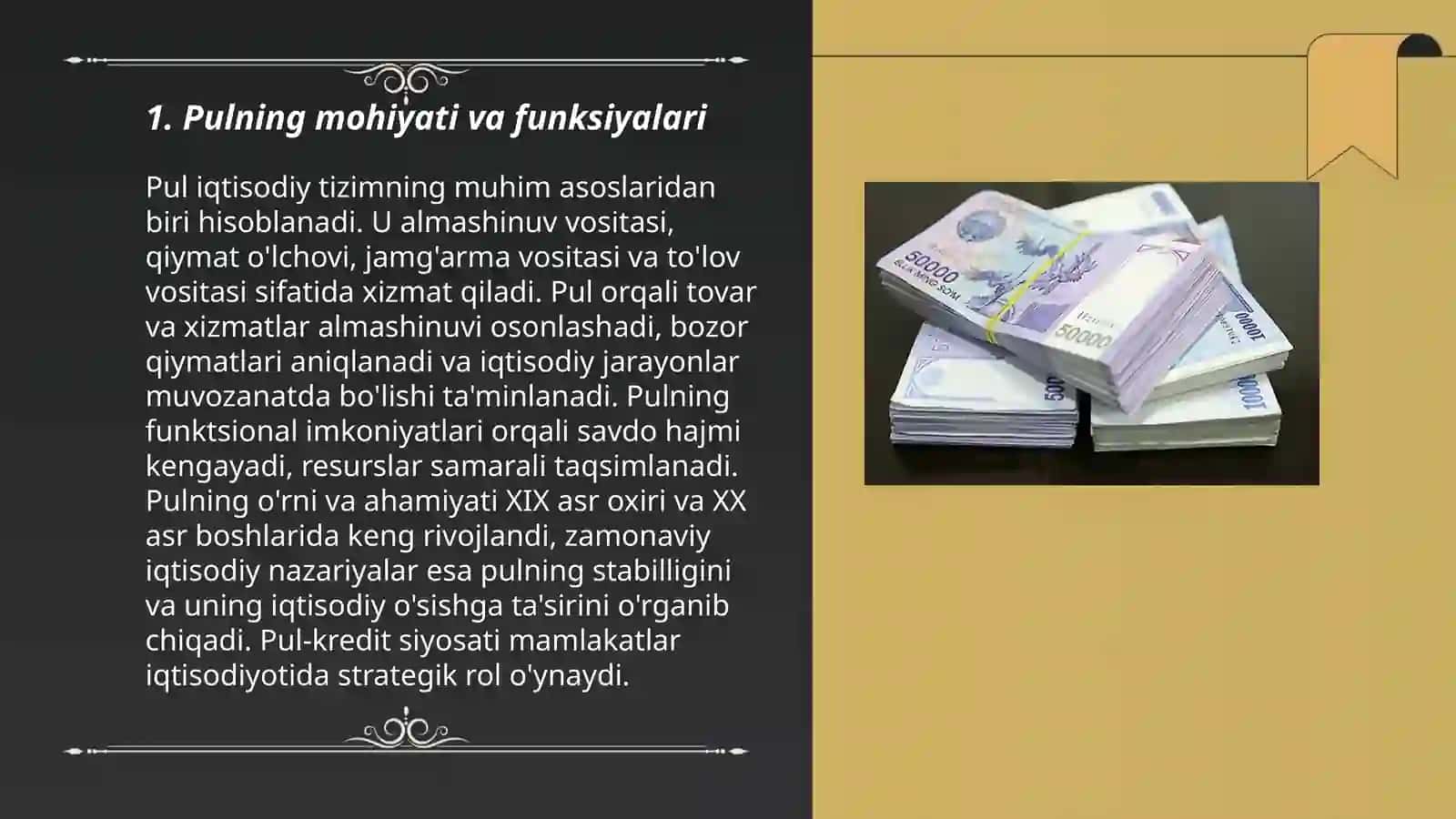 Pul nazariyalari 3