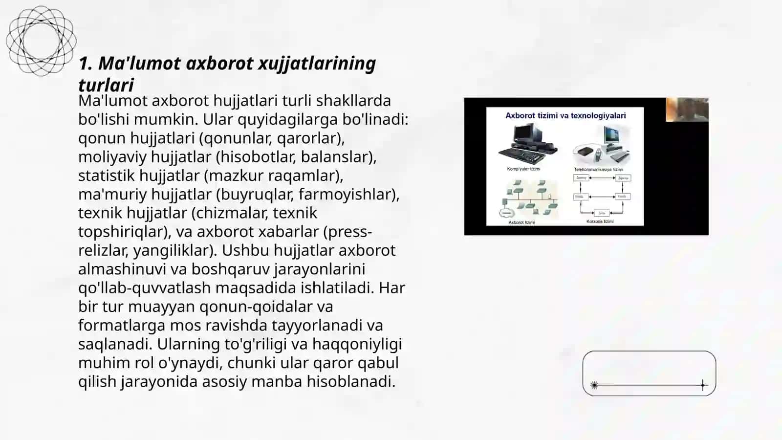 Ma'lumot axborot xujjatlari 3
