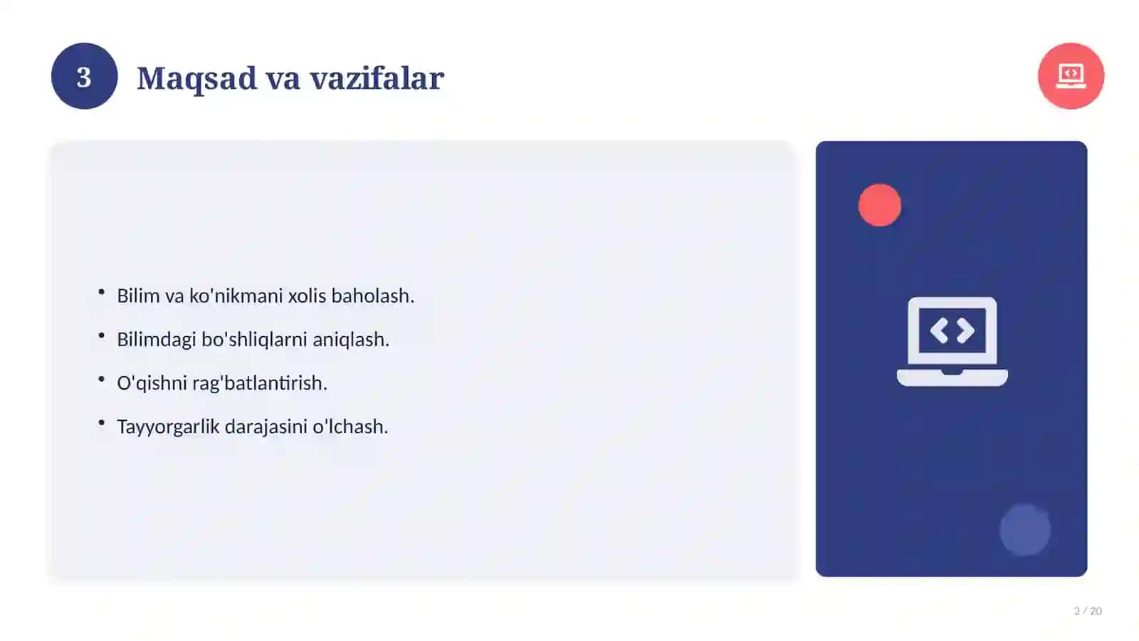 O'zbekiston tarixi fanidan 9-sinf: CHSB (chorak summativ baholash) 3