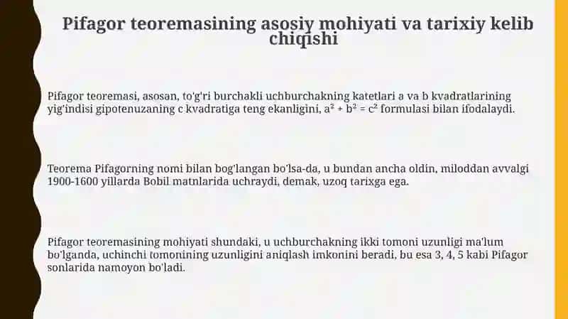 Pifagor teoremasi 3