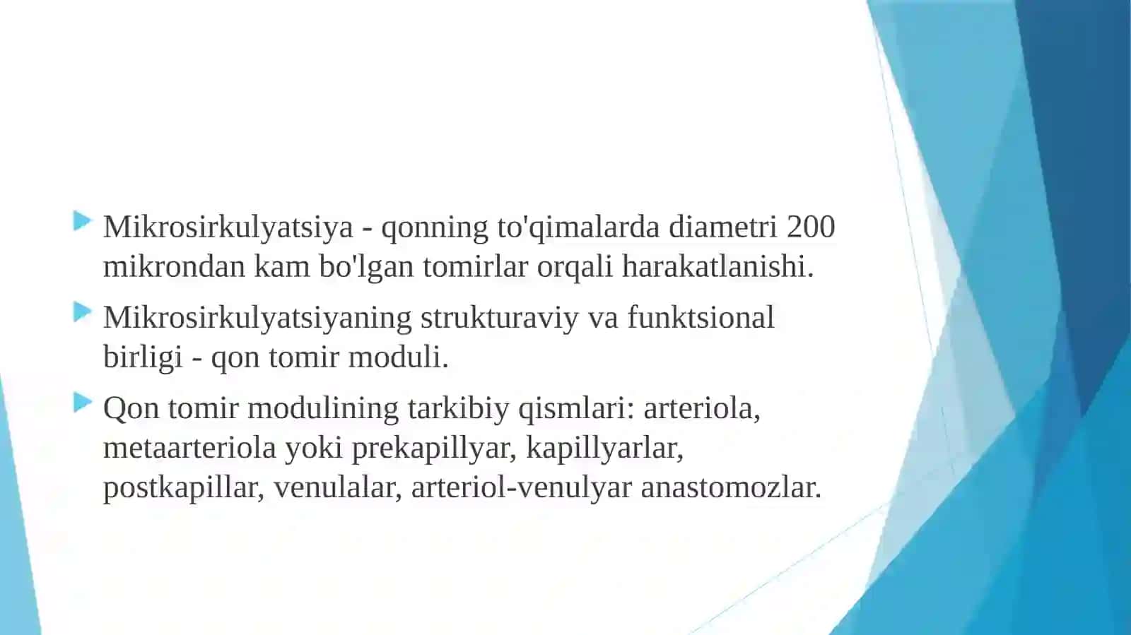 Mikrosirkulyatsiya haqida tushuncha 3