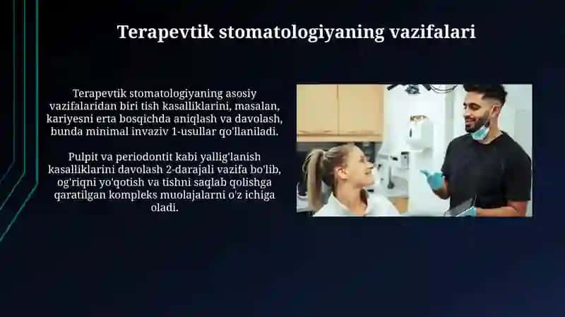 Terapevtik stomatologiyaning vazifalari 3