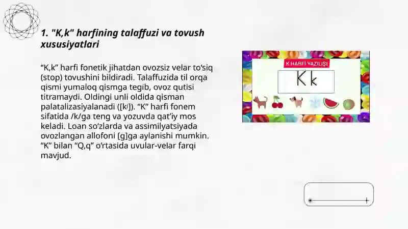 "K,k" harfini oʻrganish 3