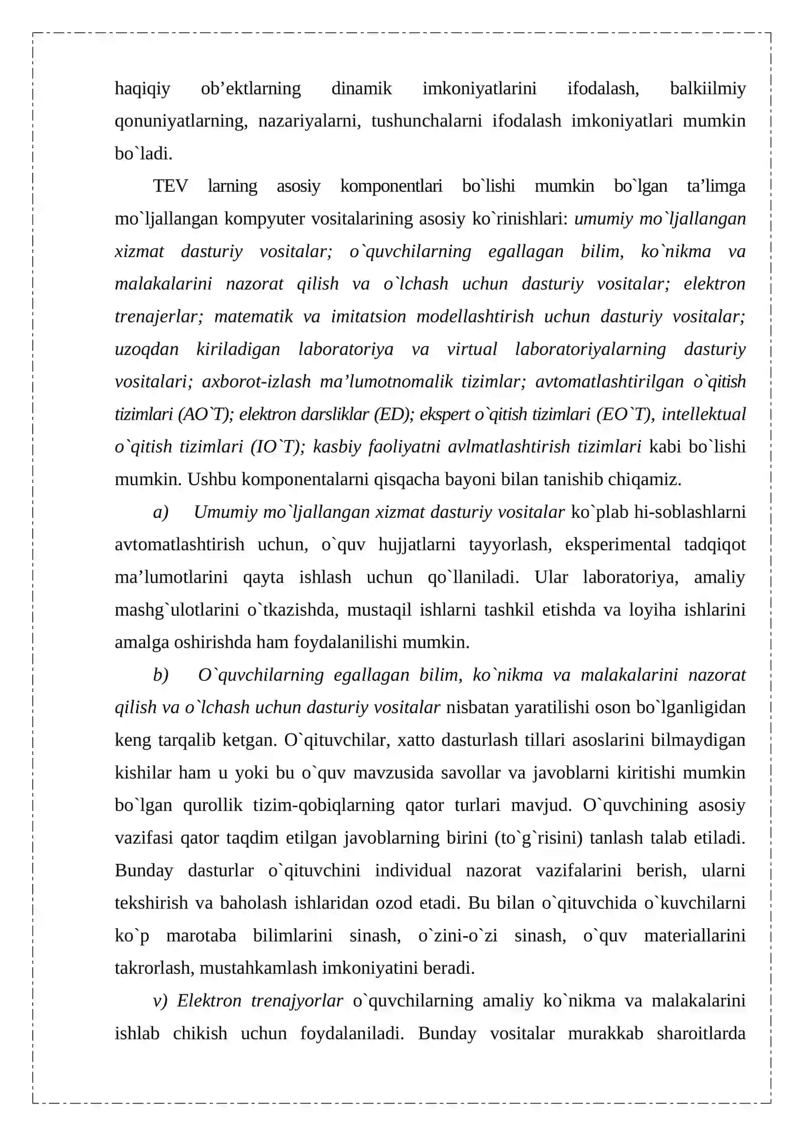 Ta’limiy elektron vositalar va ularni qo`llash 3