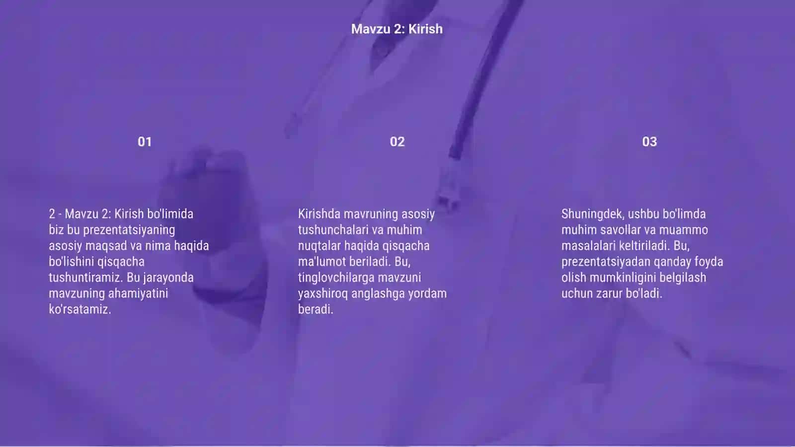 Mavzu 2: Kirish 3