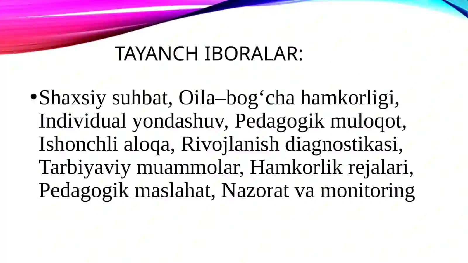 OTA-ONALAR BILAN SHAХSIY SUHBATLAR 3