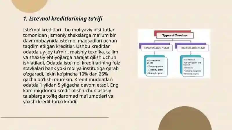 Iste'mol kreditlari va uning turlari 3