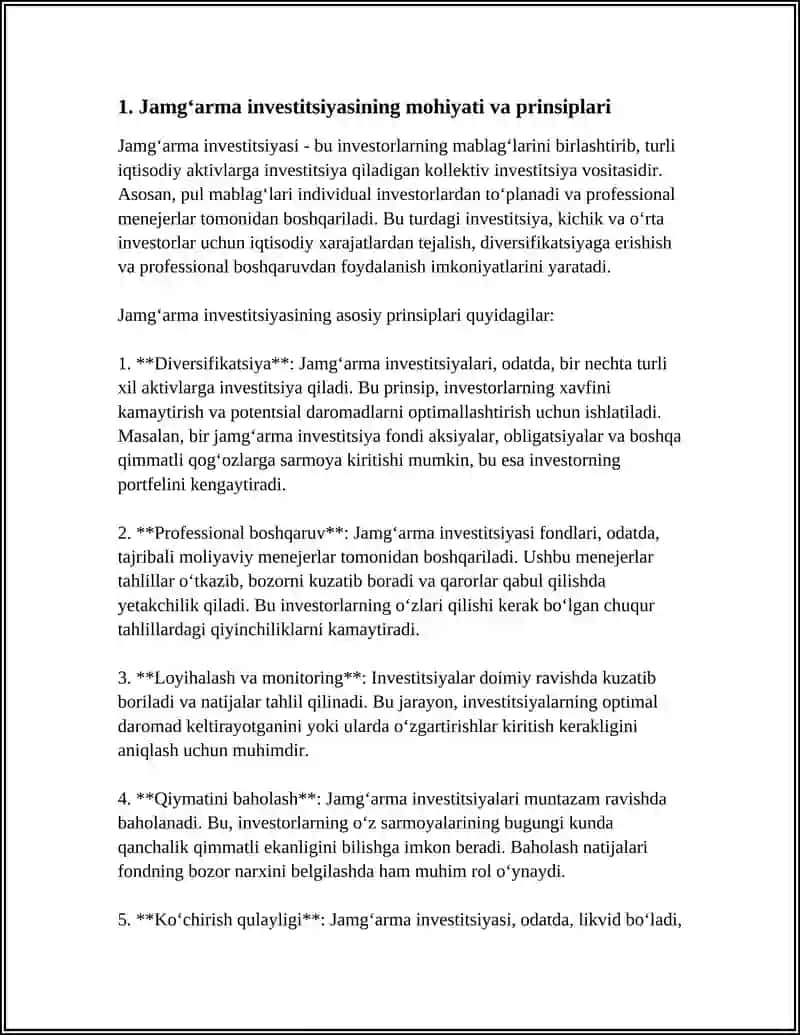 Jamg‘arma Investitsiyasi 3
